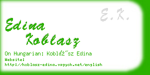 edina koblasz business card